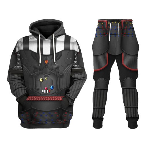 Warhomie Darth Vader Samurai Costume Hoodie Sweatshirt T-Shirt Sweatpants