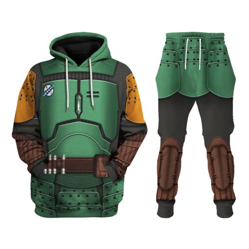 Warhomie The Book of Boba Fett Samurai Costume Hoodie Sweatshirt T-Shirt Sweatpants