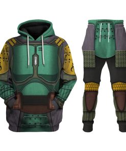 Warhomie Boba Fet Samurai Costume Hoodie Sweatshirt T-Shirt Sweatpants