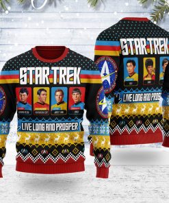 Live Long And Prosper Character Squares Christmas Sweater