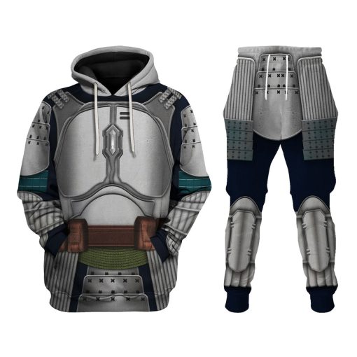 Warhomie Jango Fet Samurai Costume Hoodie Sweatshirt T-Shirt Sweatpants