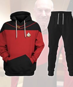 Picard The Next Generation Red Costume Hoodie Sweatshirt T-Shirt Sweatpants Apparel