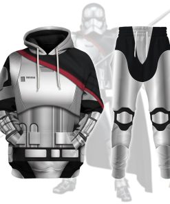 Warhomie Captain Phasma's Armor Costume Hoodie Sweatshirt T-Shirt Sweatpants