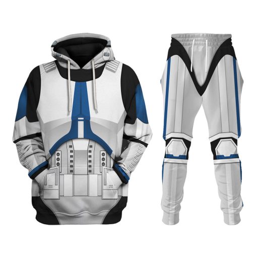 Warhomie 501st Clone Trooper Costume Hoodie Sweatshirt T-Shirt Sweatpants