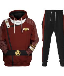 Picard The Next Generation Red Costume Hockey Jersey Sweatpants