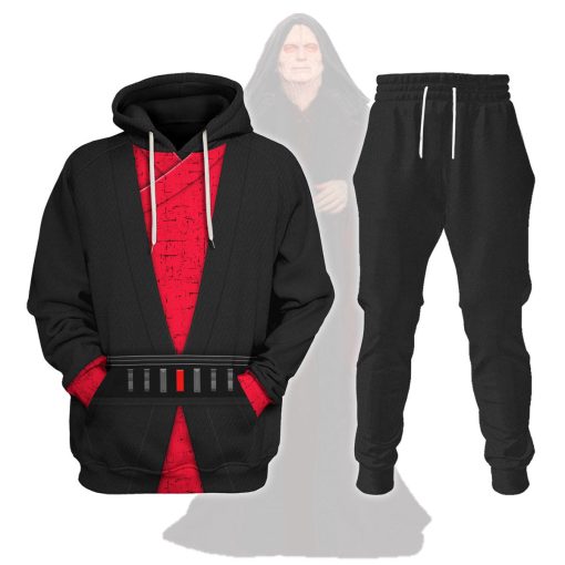 Warhomie Palpatine Costume Hoodie Sweatshirt T-Shirt Sweatpants