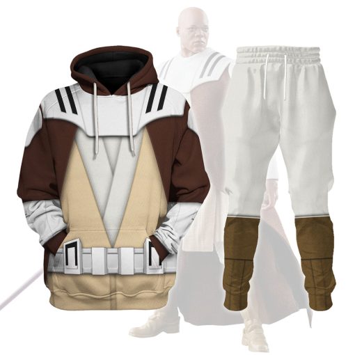 Warhomie Mace Windu's Jedi Robes Costume Hoodie Sweatshirt T-Shirt Sweatpants