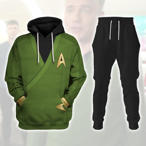 Warhomie Captain Pike Green Costume Hoodie Sweatshirt T-Shirt Sweatpants