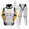 Warhomie Clone Trooper Commander Costume Hoodie Sweatshirt T-Shirt Sweatpants