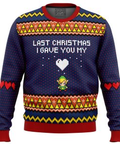 Last Christmas I Gave You My Heart Zelda Ugly Christmas Sweater